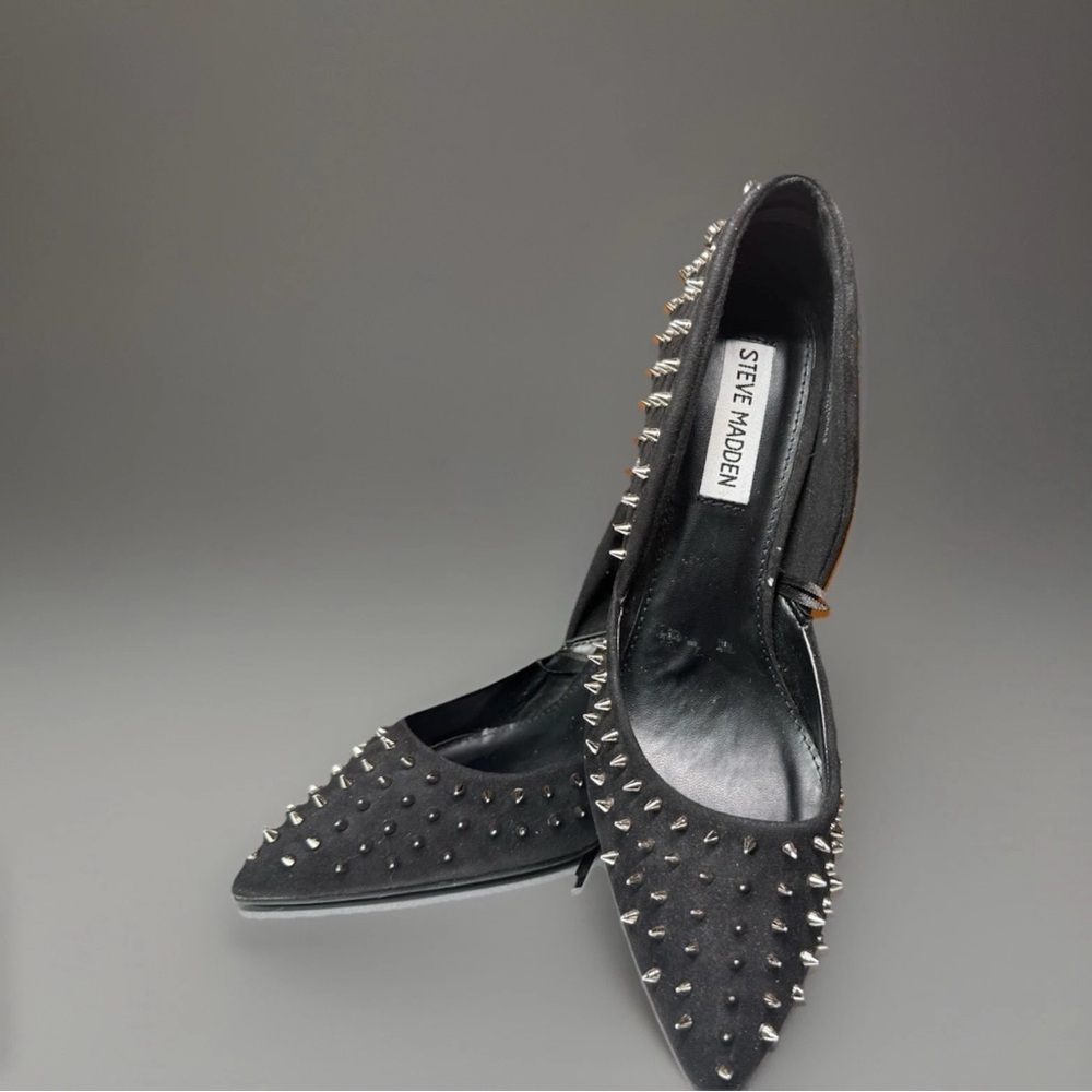 Steve Madden Black Spiked Heels